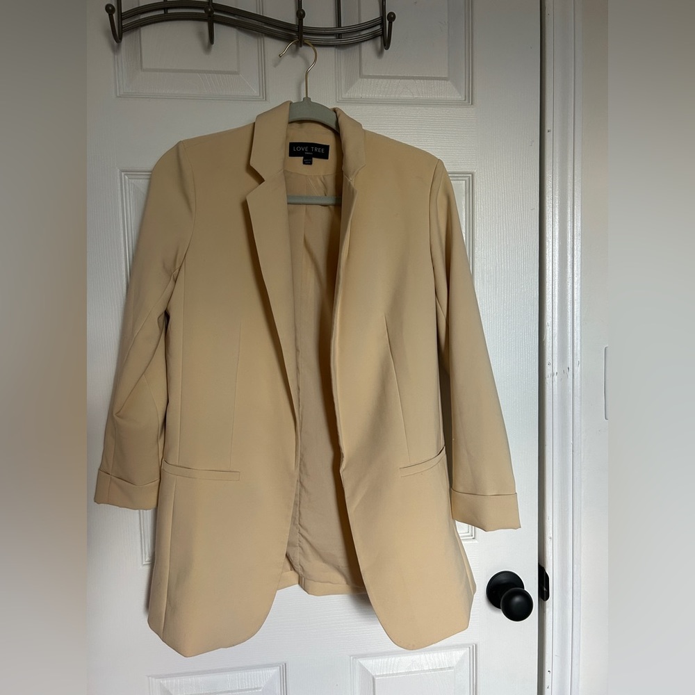 SOLD Love Tree Jackets & Coats Cream Blazer Size S | Business Casual
